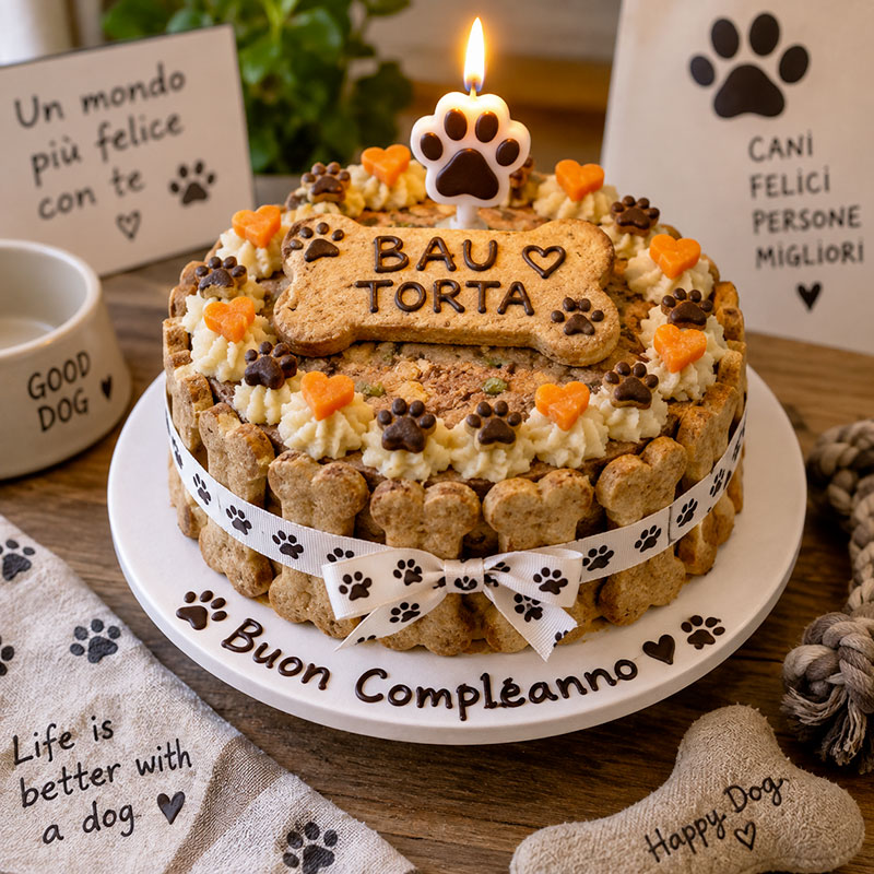 Torta di compleanno personalizzata per cane